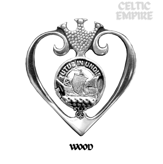 Wood Family Clan Crest Luckenbooth Brooch or Pendant