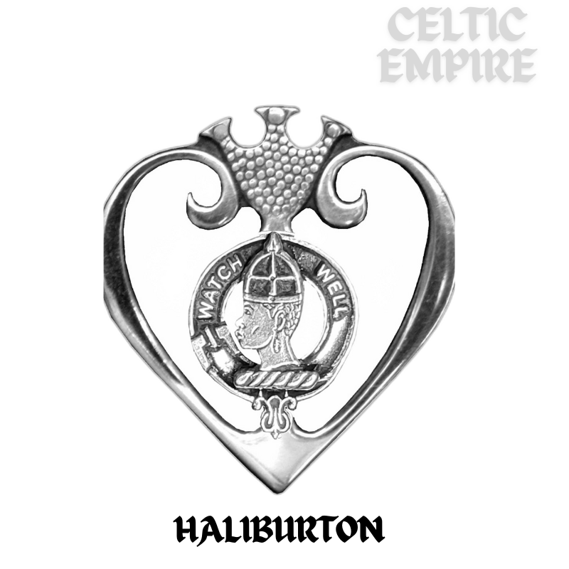 Haliburton Family Clan Crest Luckenbooth Brooch or Pendant