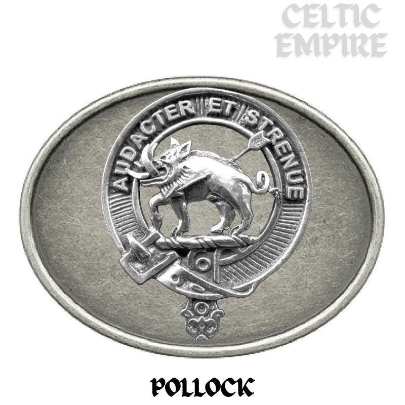 Pollock Family Clan Crest Regular Buckle