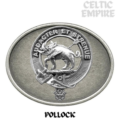 Pollock Family Clan Crest Regular Buckle