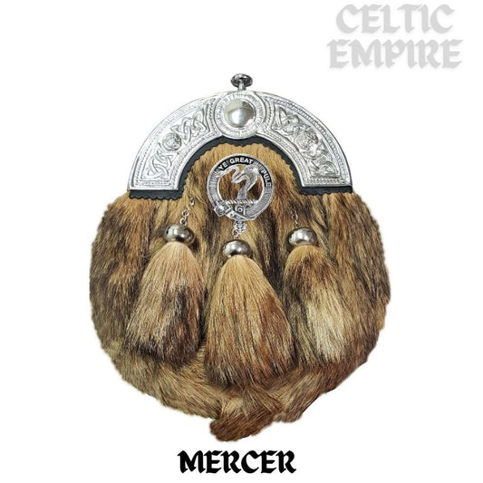 Mercer Scottish Family Clan Crest Badge Dress Fur Sporran