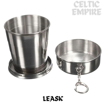 Leask Scottish Family Clan Crest Folding Cup Key Chain
