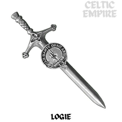 Logie Family Clan Crest Kilt Pin, Scottish Pin