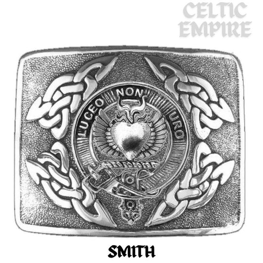 Smith Family Clan Crest Interlace Kilt Belt Buckle