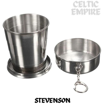 Stevenson Scottish Family Clan Crest Folding Cup Key Chain