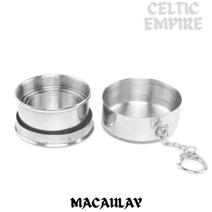 MacAulay Scottish Family Clan Crest Folding Cup Key Chain