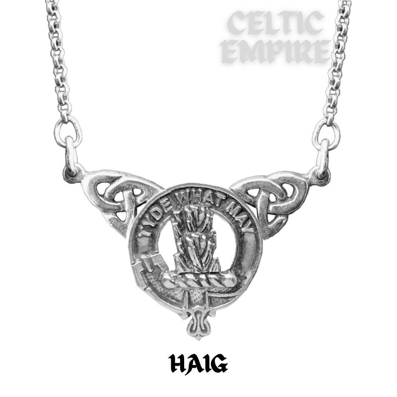 Haig Family Clan Crest Double Drop Pendant