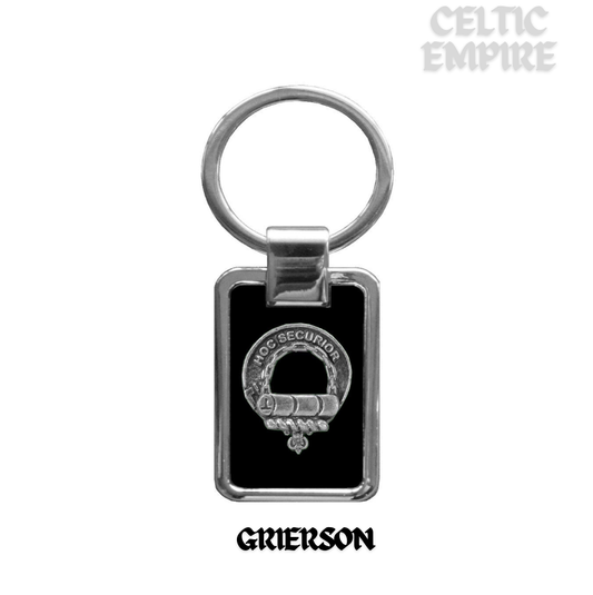 Grierson Family Clan Black Stainless Key Ring