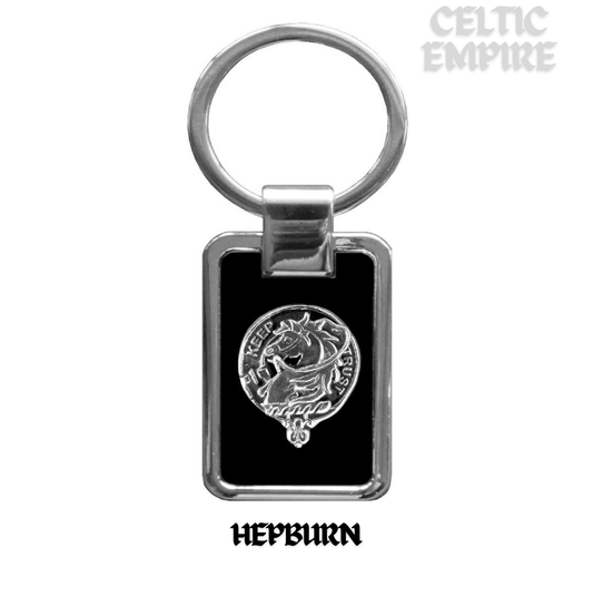 Hepburn Family Clan Black Stainless Key Ring