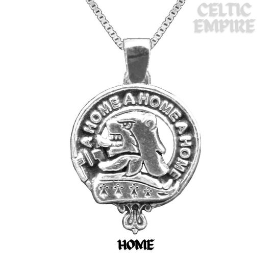 Home Large 1" Scottish Family Clan Crest Pendant - Sterling Silver
