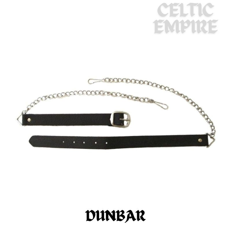 Dunbar Scottish Family Clan Badge Sporran, Leather