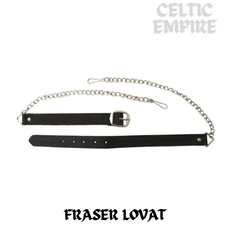 Fraser  Lovat Family Scottish Family Clan Badge Sporran, Leather