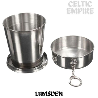 Lumsden Scottish Family Clan Crest Folding Cup Key Chain
