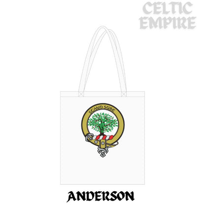 Anderson Family Clan Crest Organic Long Handles Tote Bag