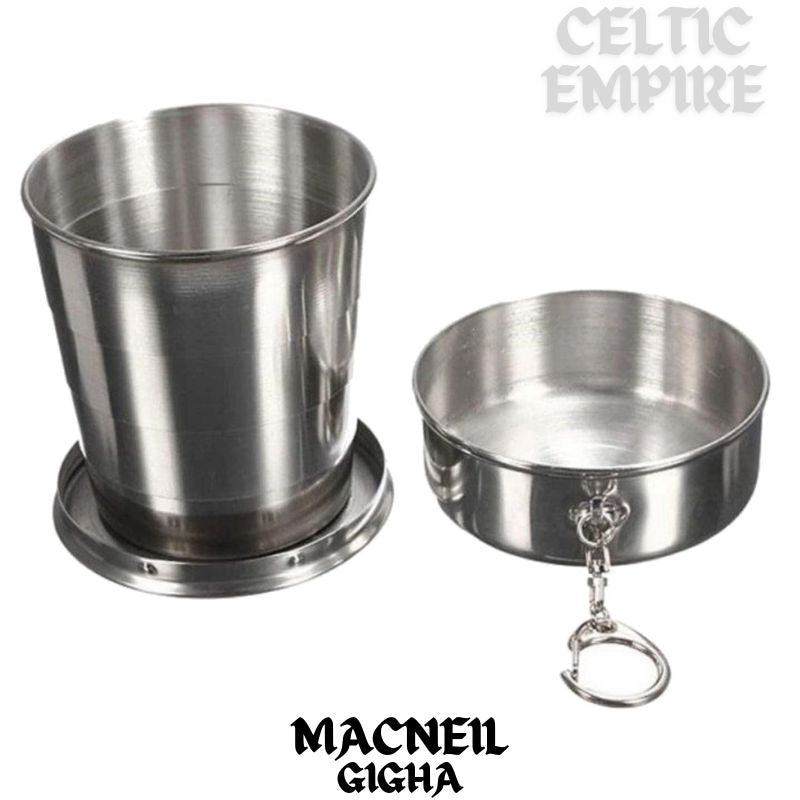 MacNeill (Gigha) Scottish Family Clan Crest Folding Cup Key Chain