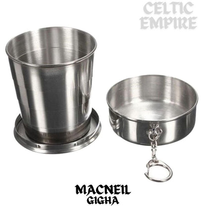 MacNeill (Gigha) Scottish Family Clan Crest Folding Cup Key Chain