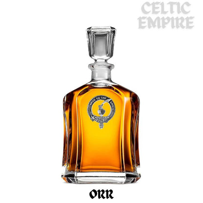 Orr Family Clan Crest Badge Skye Decanter