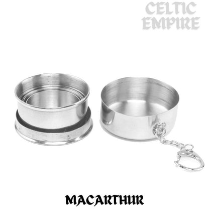 MacArthur Scottish Family Clan Crest Folding Cup Key Chain