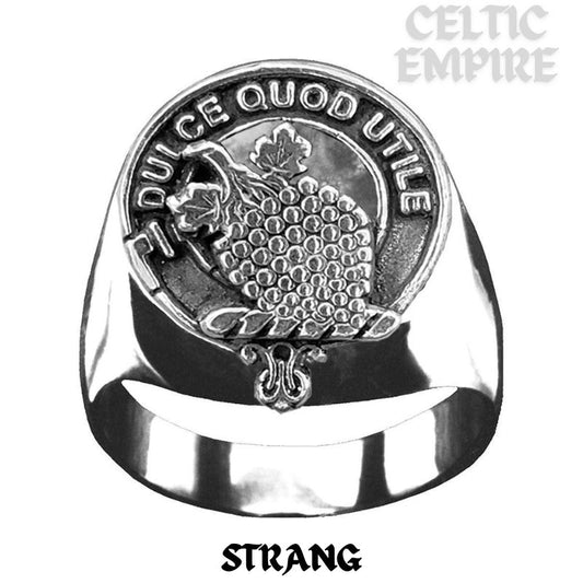 Strang Scottish Family Clan Crest Ring Sterling Silver and Karat Gold