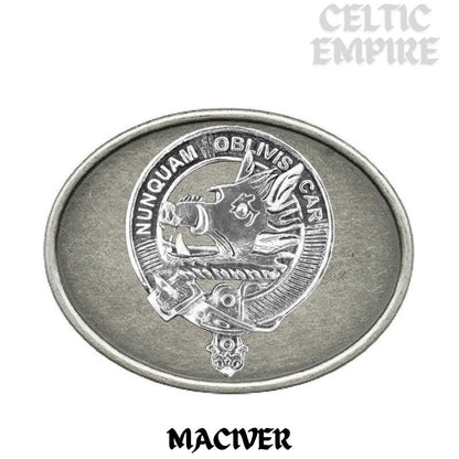 MacIver Family Clan Crest Regular Buckle