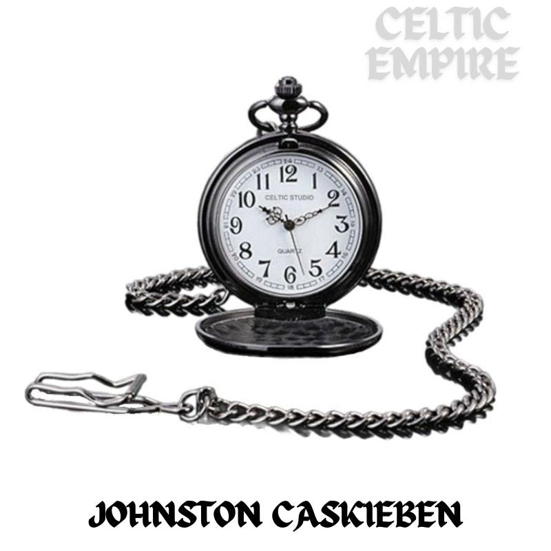 Johnston Caskieben Scottish Family Clan Crest Pocket Watch
