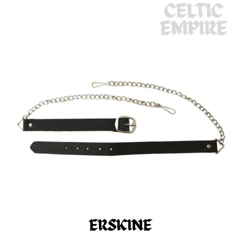 Erskine Scottish Family Clan Badge Sporran, Leather