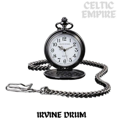 Irvine Drum Scottish Family Clan Crest Pocket Watch