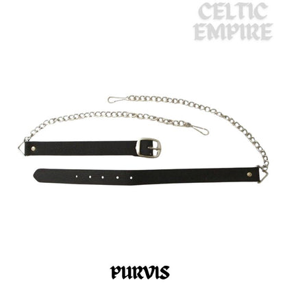 Purves Scottish Family Clan Badge Sporran, Leather