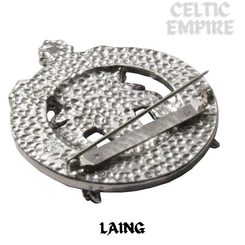 Laing dove Family Clan Crest Scottish Cap Badge