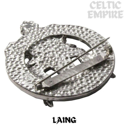 Laing dove Family Clan Crest Scottish Cap Badge