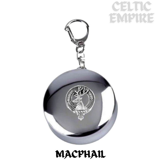 MacPhail Scottish Family Clan Crest Folding Cup Key Chain