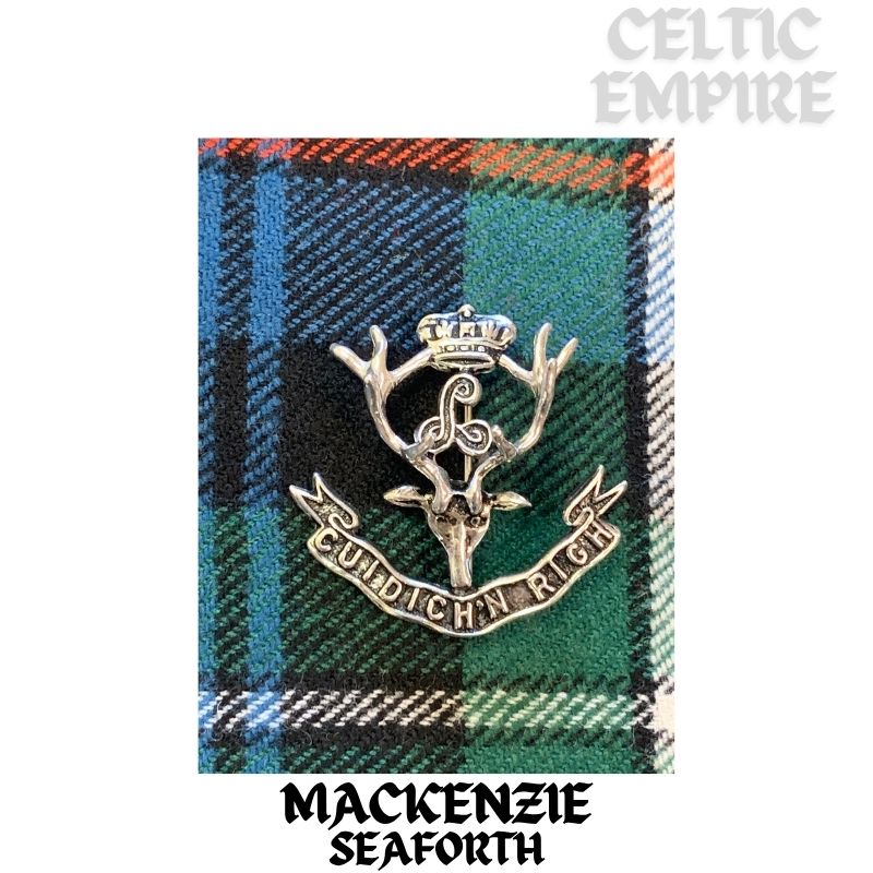 Seaforth Highlanders Ladies / Sweetheart Brooch - Sterling Silver