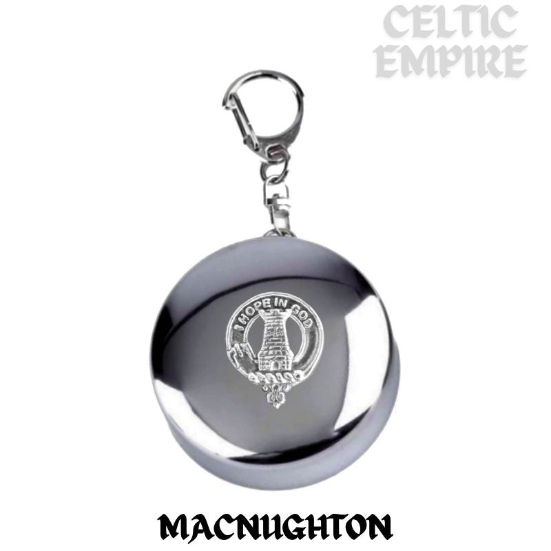 MacNaughton Scottish Family Clan Crest Folding Cup Key Chain