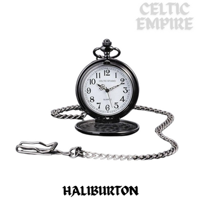 Haliburton Scottish Family Clan Crest Pocket Watch