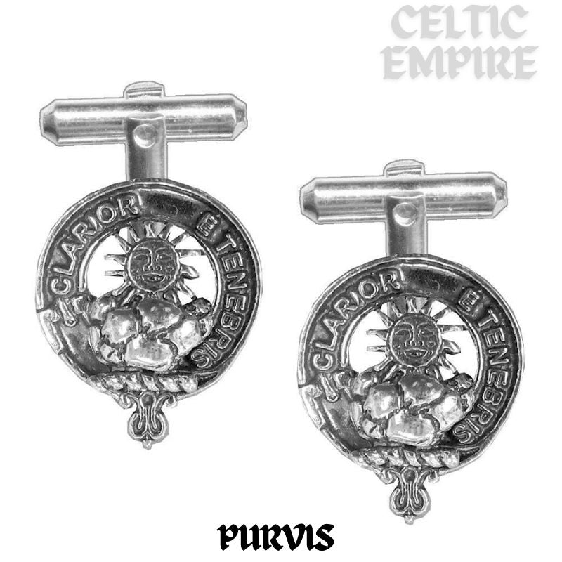 Purvis Scottish Family Clan Crest Cufflinks