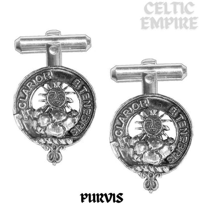 Purvis Scottish Family Clan Crest Cufflinks