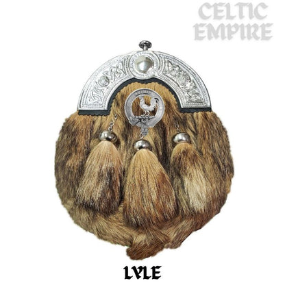 Lyle Scottish Family Clan Crest Badge Dress Fur Sporran