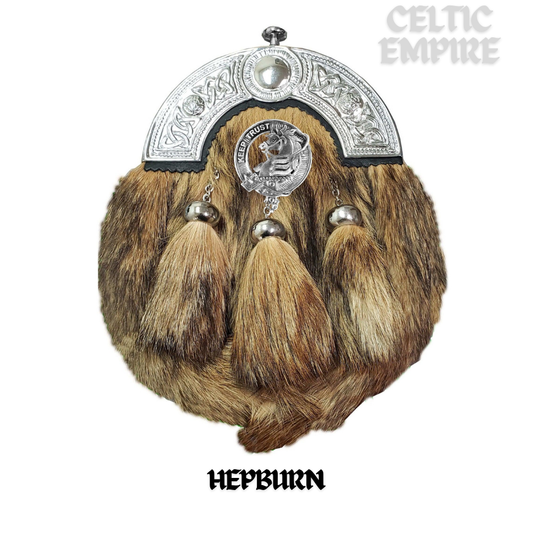 Hepburn Scottish Family Clan Crest Badge Dress Fur Sporran