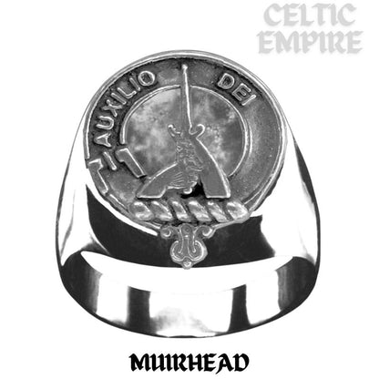 Muirhead Scottish Family Clan Crest Ring ~  Sterling Silver and Karat Gold