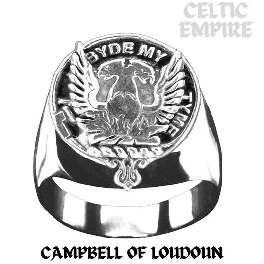 Campbell Loudoun Scottish Family Clan Crest Ring  ~  Sterling Silver and Karat Gold