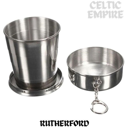 Rutherford Scottish Family Clan Crest Folding Cup Key Chain