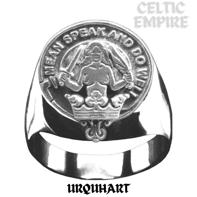 Urquhart Scottish Family Clan Crest Ring  ~  Sterling Silver and Karat Gold