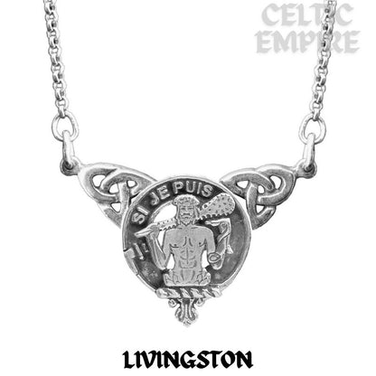 Livingston Family Clan Crest Double Drop Pendant