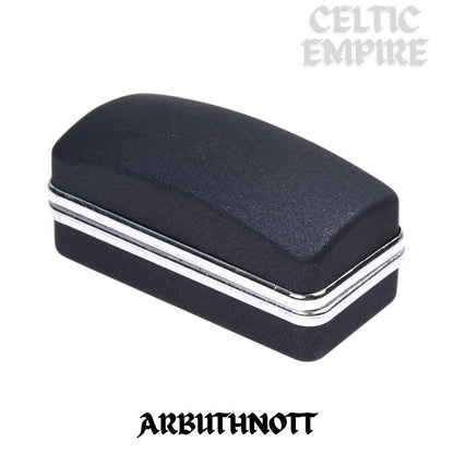 Arbuthnott Family Clan Crest Scottish Cufflinks; Pewter, Sterling Silver and Karat Gold