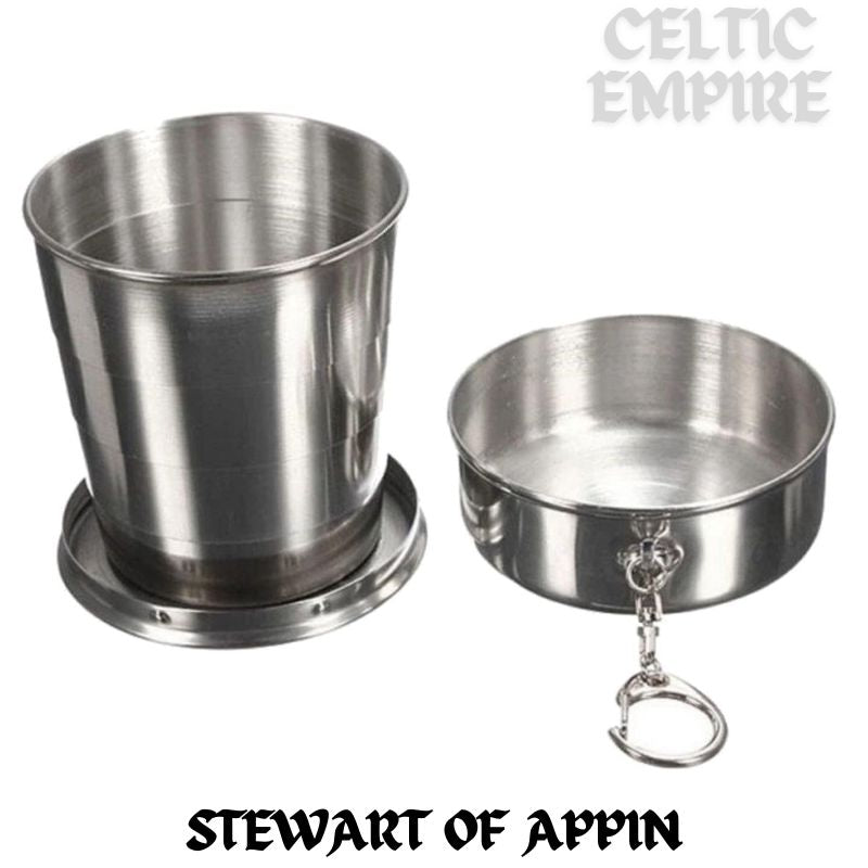 Stewart (Appin) Scottish Family Clan Crest Folding Cup Key Chain