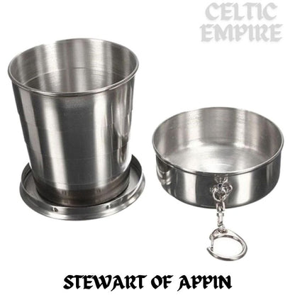 Stewart (Appin) Scottish Family Clan Crest Folding Cup Key Chain