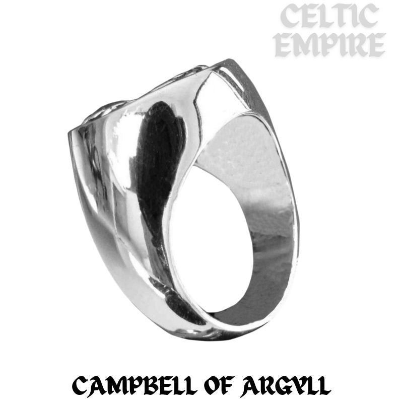 Campbell Argyll Scottish Family Clan Crest Ring  ~  Sterling Silver and Karat Gold