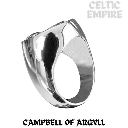 Campbell Argyll Scottish Family Clan Crest Ring  ~  Sterling Silver and Karat Gold