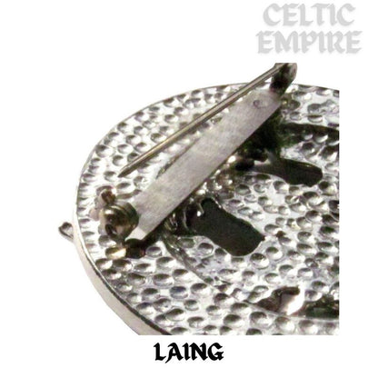 Laing dove Family Clan Crest Scottish Cap Badge