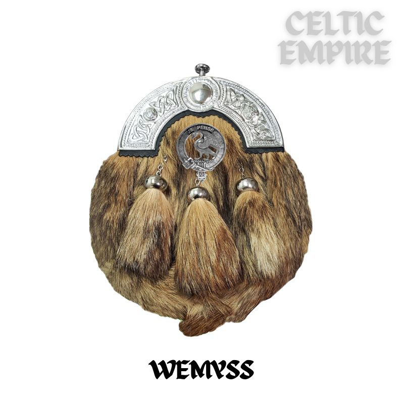 Wemyss Scottish Family Clan Crest Badge Dress Fur Sporran